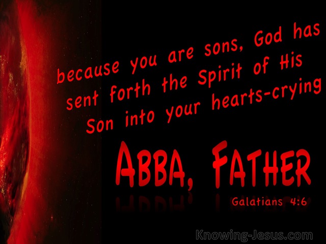 Galatians 4:6 Abba Father (red)